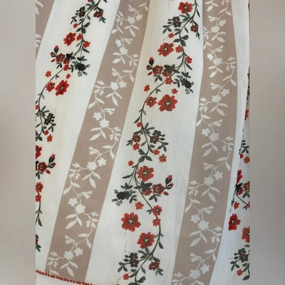 Endless Rose Tunic Blouse Size Small Multicolored Floral Peasant Prairie Cottage - Picture 13 of 13